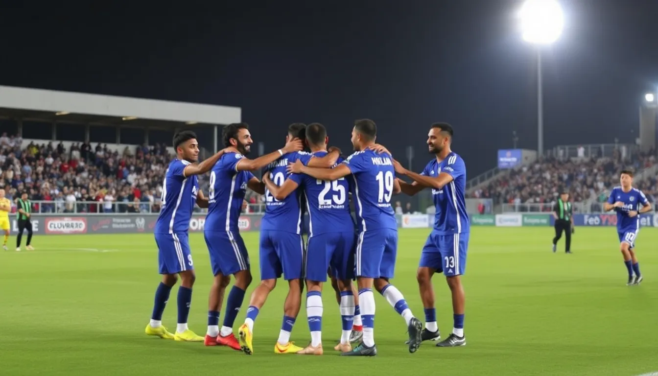 A packed stadium filled with passionate fans, creating an electrifying atmosphere during the intense match