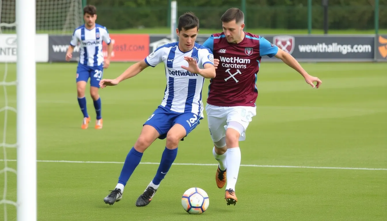 Fans of both Brighton and West Ham passionately support their teams, showcasing the vibrant atmosphere of the Premier League clash