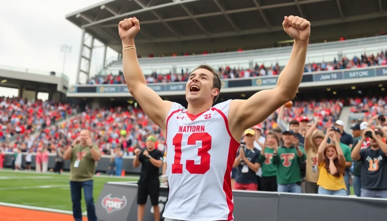 Fans erupt in excitement, showcasing the vibrant community spirit that thrives around the sport as they rally behind their favorite athlete