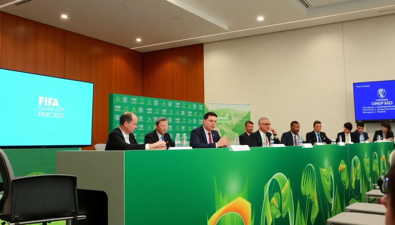 FIFA가 유엔과 협력하여 청소년 교육 및 건강 증진 프로그램을 지원하는 프로젝트 시작을 알리는 순간