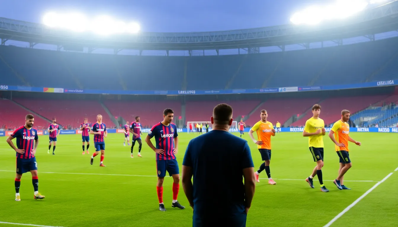 Fans fill the stands at Estadio Ciutat de València, eagerly awaiting the kickoff of the LaLiga EA Sports match between Levante and Villarreal.