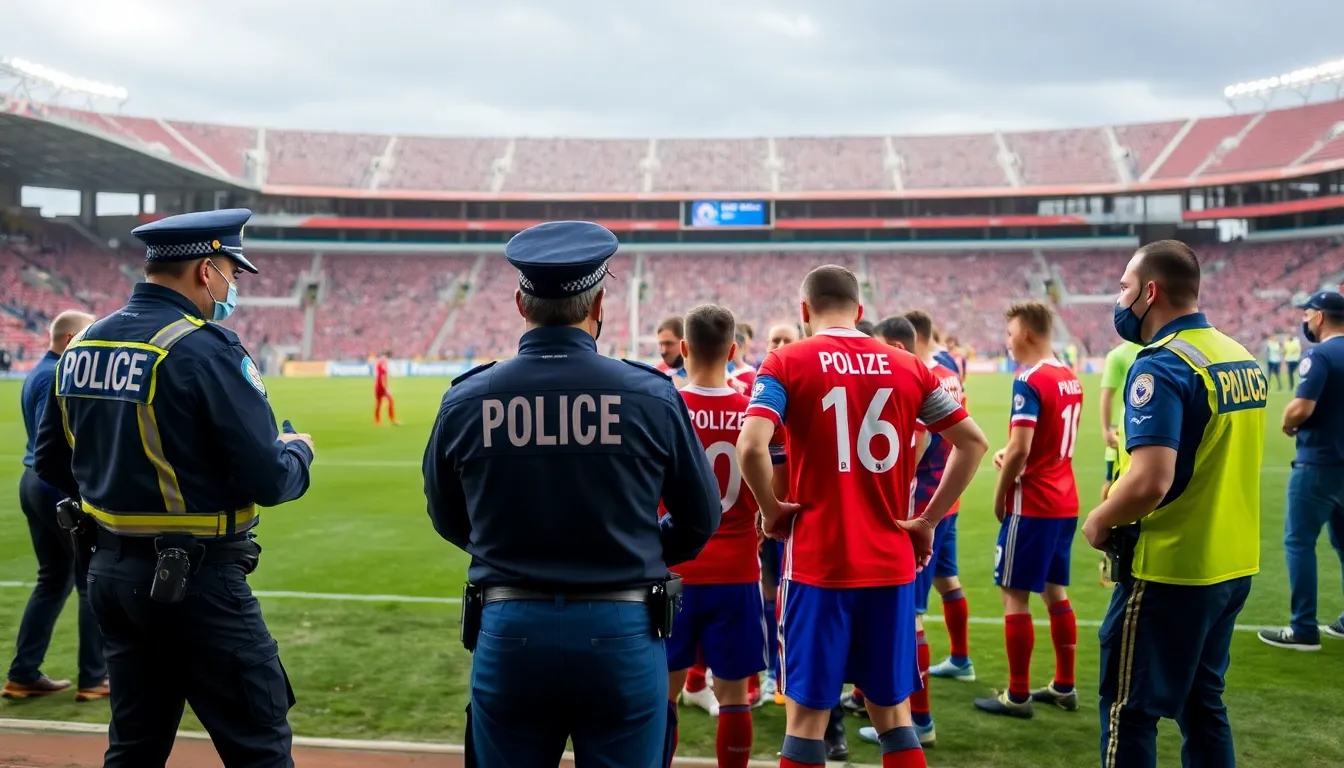 A group of concerned football fans gather outside a stadium holding banners demanding accountability and transparency in response to the Turkish betting scandal.