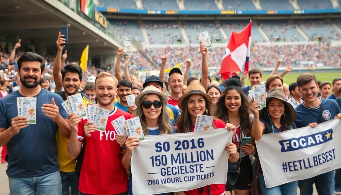 A digital landscape filled with social media posts and influencer endorsements, illustrating the viral nature of ticket requests and fan engagement for the 2026 tournament