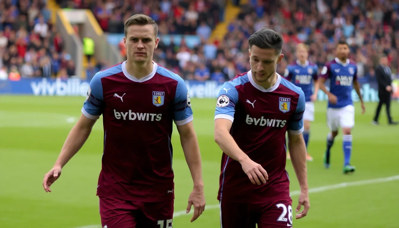 The atmosphere in the stadium capturing the mixed emotions of Aston Villa fans as their hopes for a title challenge face a setback