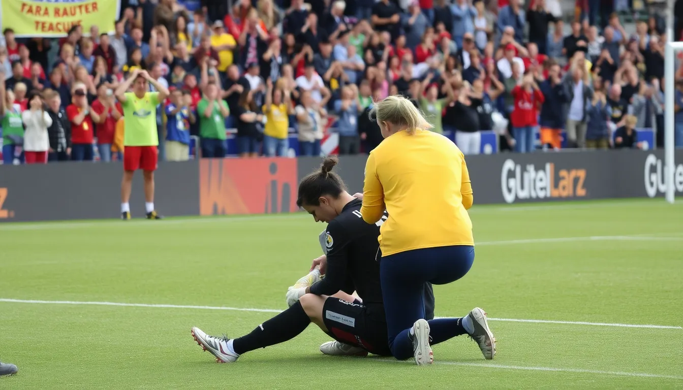 An intense scene unfolds as referees assess the situation, balancing the need for fair play with the challenge of managing timewasting tactics by goalkeepers