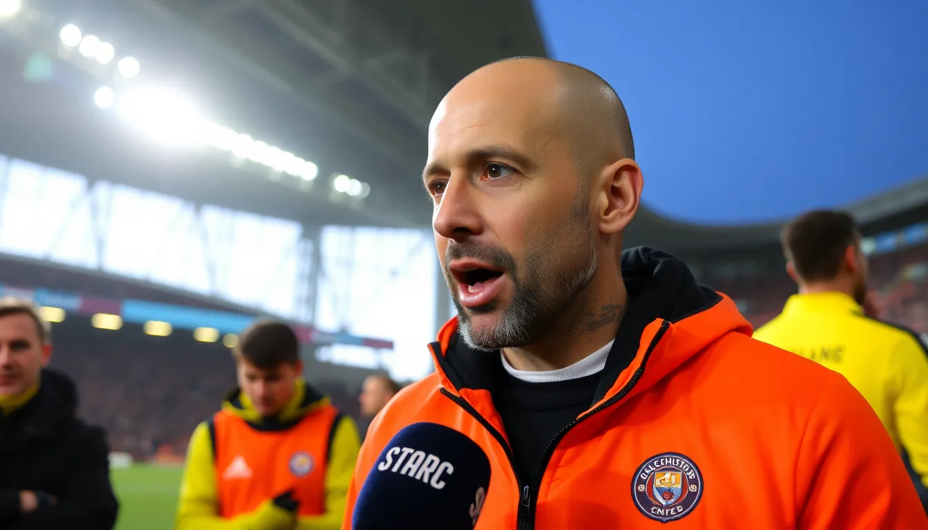 The tense atmosphere in the stadium as fans react to controversial refereeing decisions during the match between Manchester City and Wolves