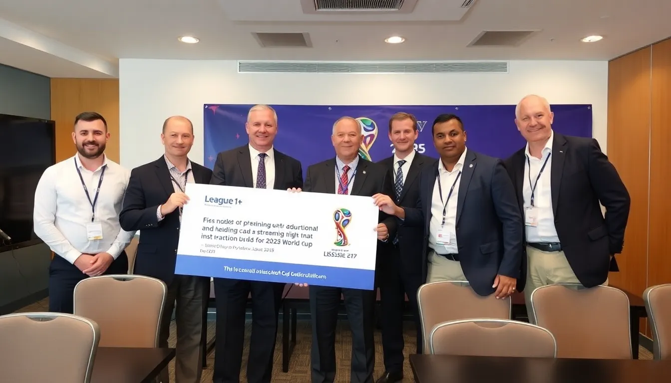 Soccer fans celebrate their favorite teams during a live broadcast, demonstrating the global reach and cultural impact of the World Cup