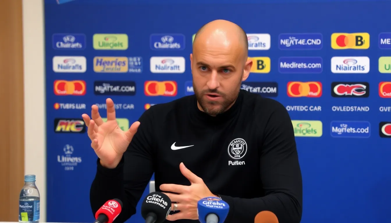 グアルディオラ監督がダービー敗北について語り、VARの影響や選手のエネルギー不足に言及している場面。