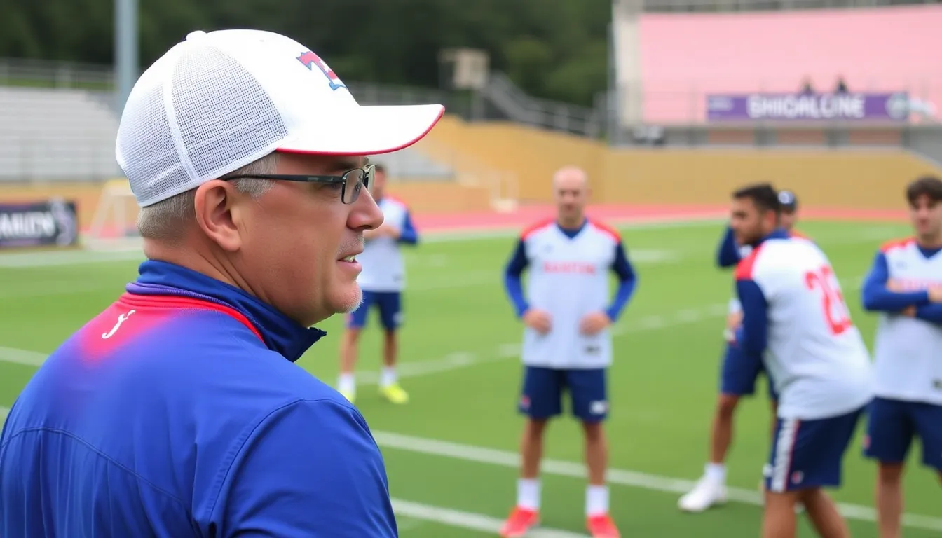 試合中にレンジャーズのサポーターがチームを応援するために熱心に声援を送っているシーン