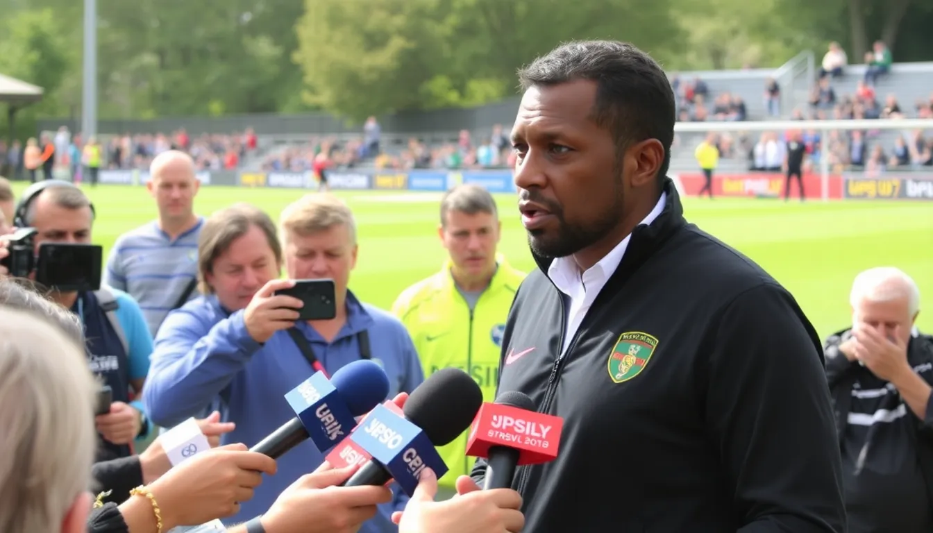 Fans at the stadium passionately supporting Semenyo, reflecting their emotional connection and concern over his potential departure from Bournemouth