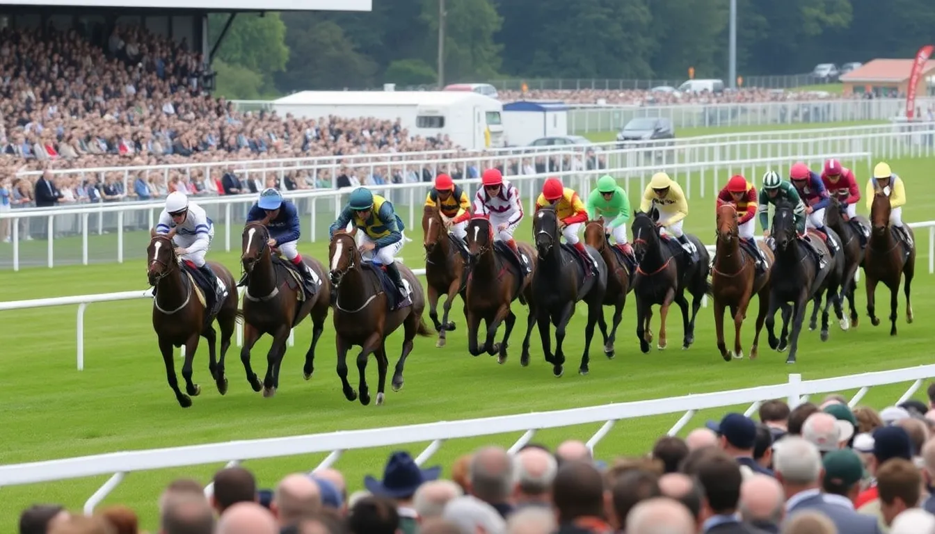 Local businesses bustling with customers enjoying the excitement of the races, benefiting from the increased foot traffic during the event