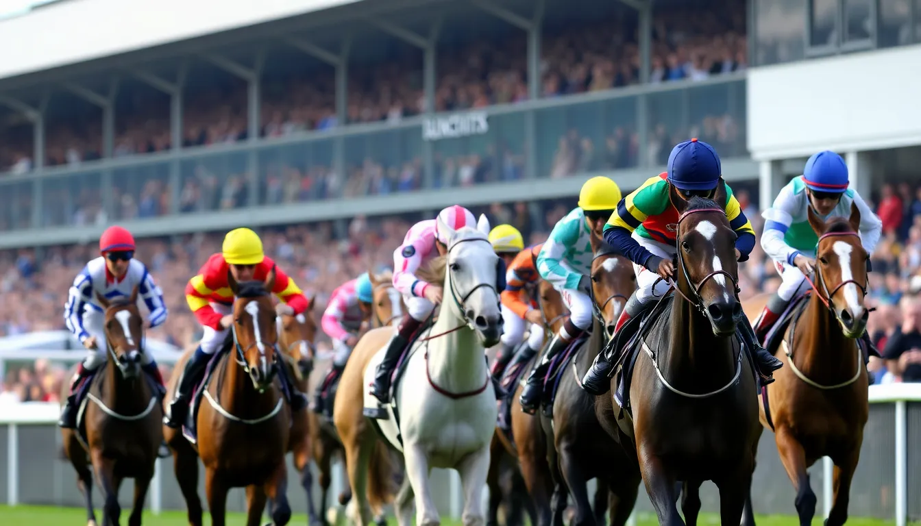 Trainers observing the races closely, analyzing their horses' performances as they prepare for future competitions