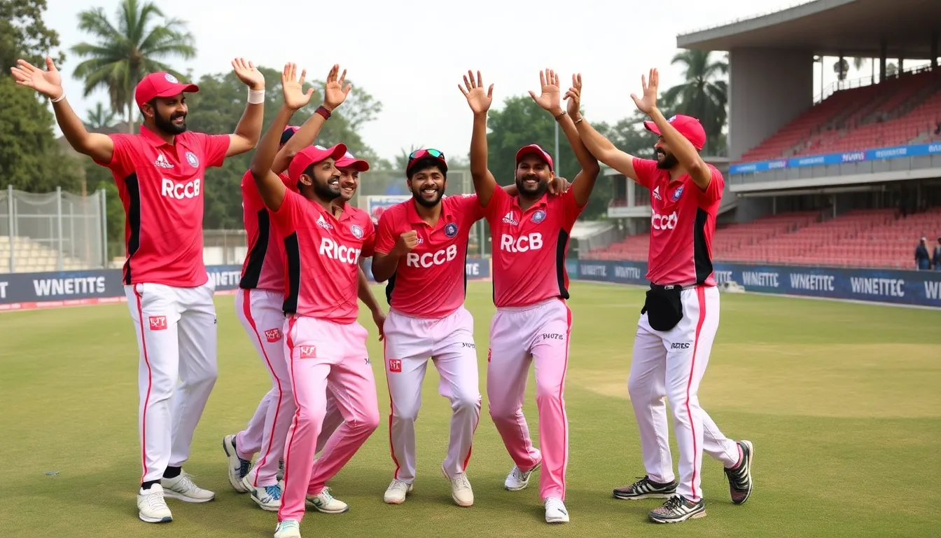 Fans erupting in celebration as RCB clinches a thrilling lastball victory, showcasing their unwavering support for the team