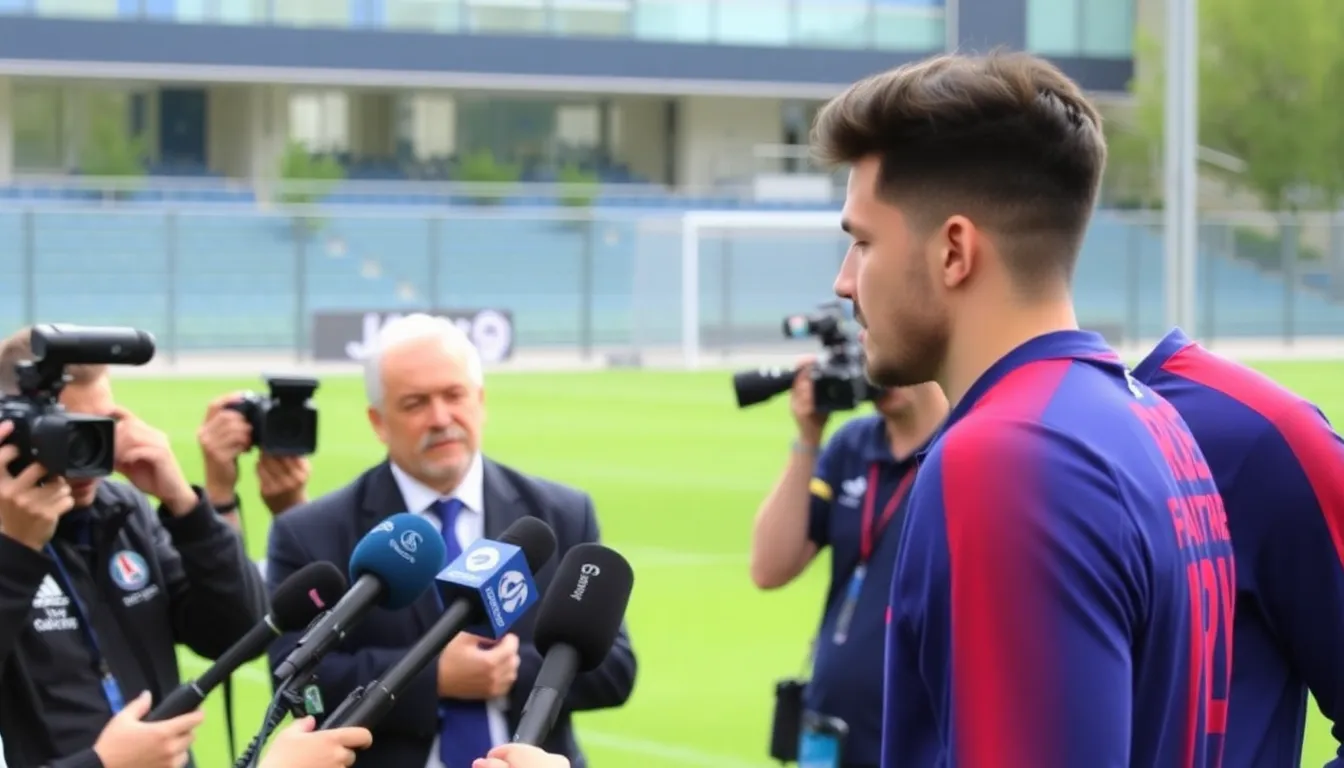 PSG supporters celebrate enthusiastically in the stands, welcoming their new teenage recruit with cheers and excitement, highlighting the club's ambition to strengthen its squad