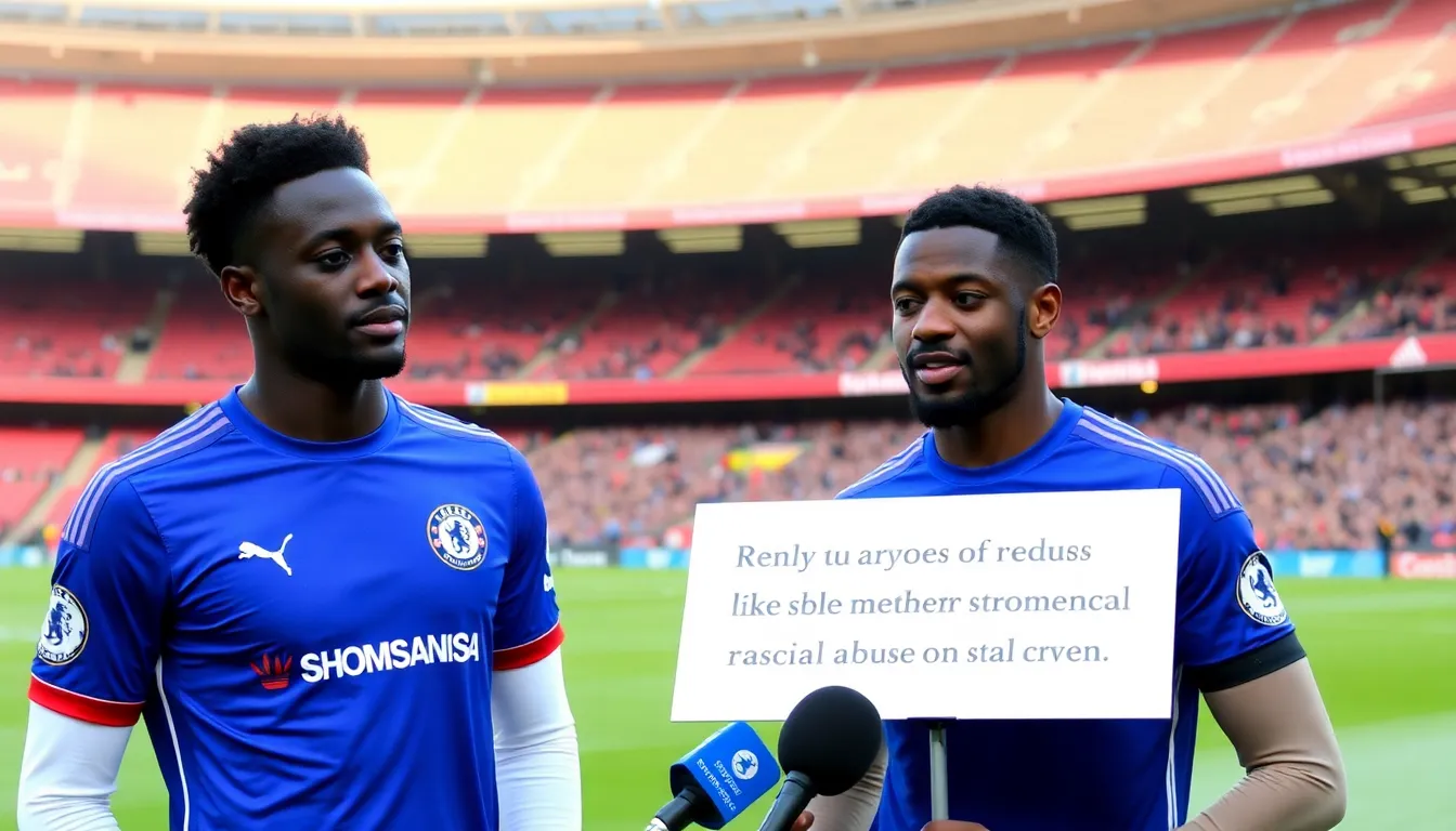 Fans and players coming together during a solidarity initiative to promote inclusivity and combat racism in football