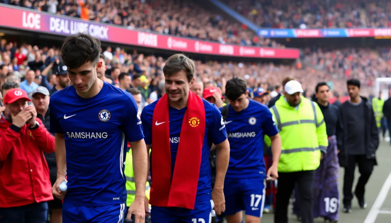 A group of passionate Chelsea fans showing their unwavering support at Stamford Bridge, highlighting their emotional investment in the team's success