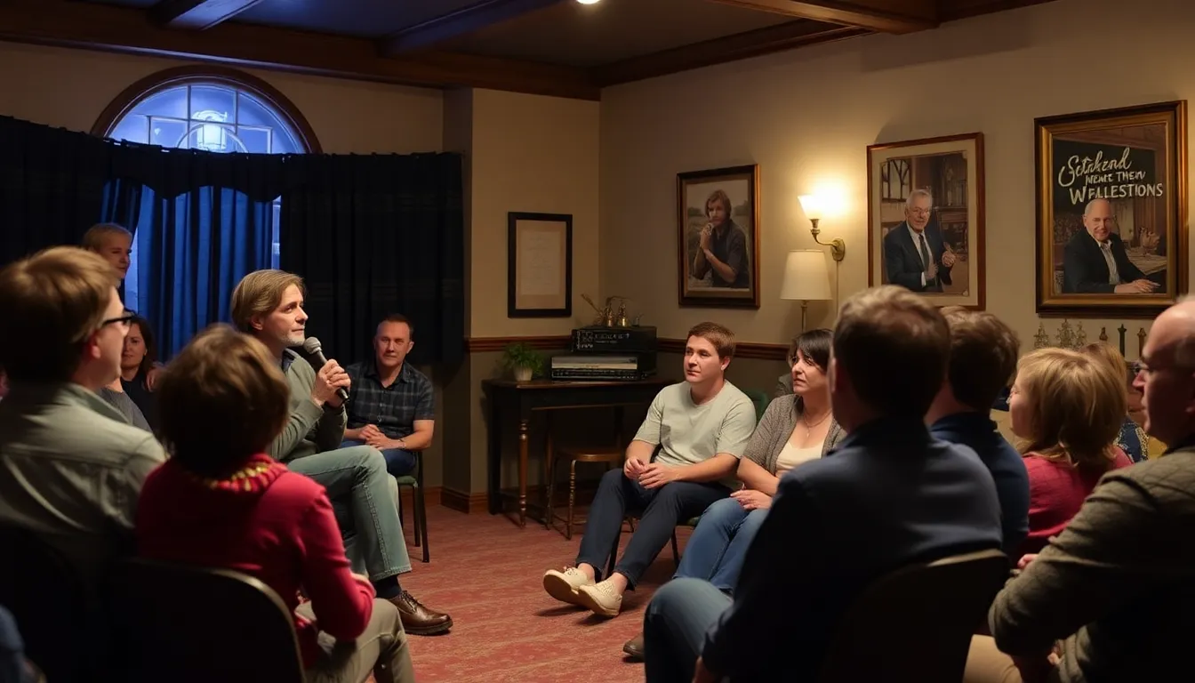 A group of players engaged in a team meeting, illustrating the importance of open dialogue and mental health support within a competitive sports environment