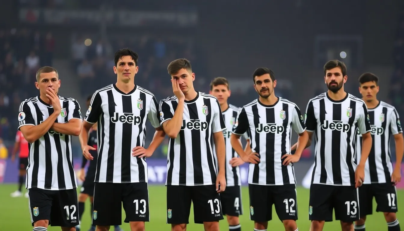 Atalanta players celebrate on the field after defeating Juventus 30 in the Coppa Italia quarterfinals at Gewiss Stadium.