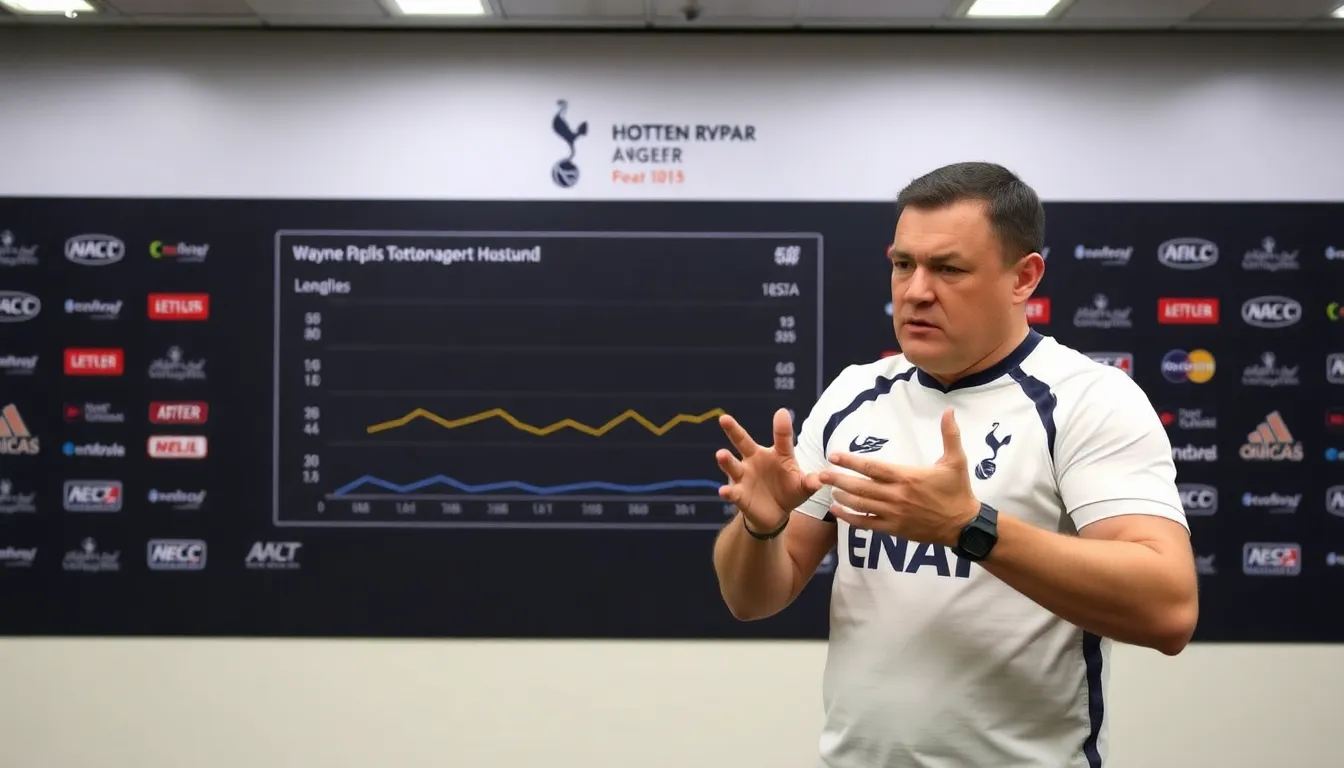A tense atmosphere envelops the Tottenham Hotspur Stadium as supporters anxiously await the outcome of a critical match, reflecting the weight of the club's current struggles