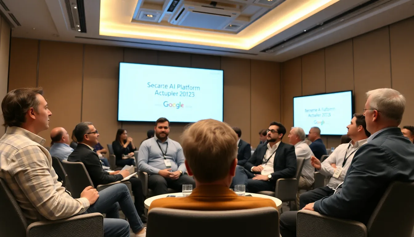 A group of professionals in a modern office collaborates around a table, analyzing data on laptops while discussing strategies for improving operational efficiency.