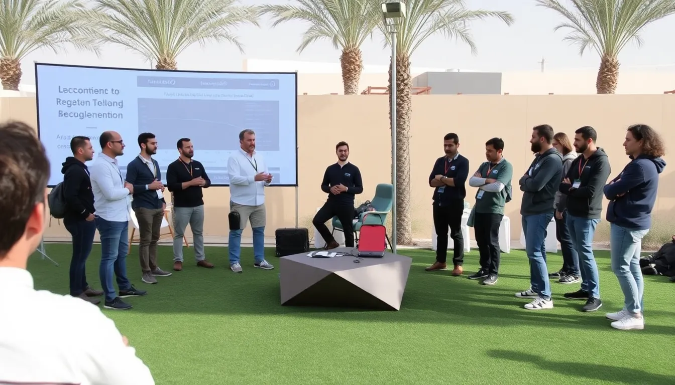 Lewis Hamilton celebrates after recording the fastest lap during the second day of Formula 1 testing in Bahrain, with team members analyzing data in the background.