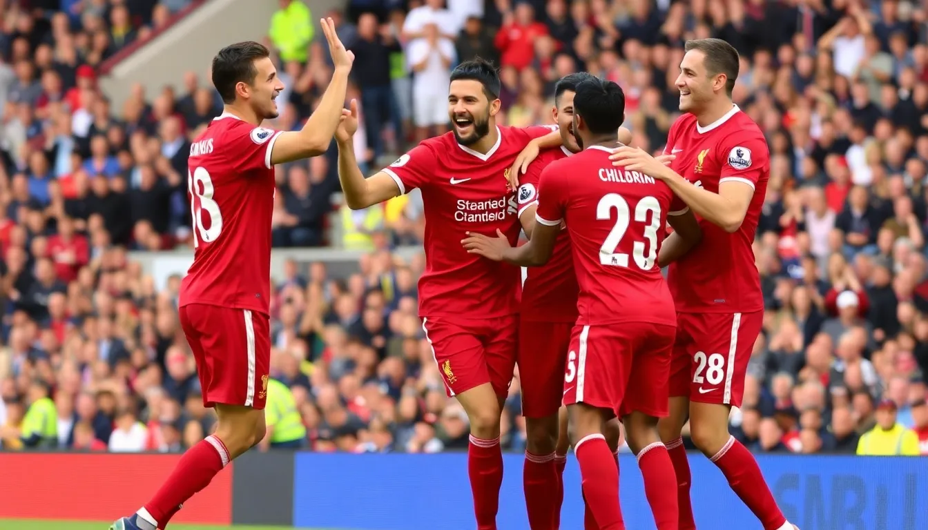 The intense moment when Liverpool's defense, anchored by Van Dijk, successfully neutralizes a Sunderland attack