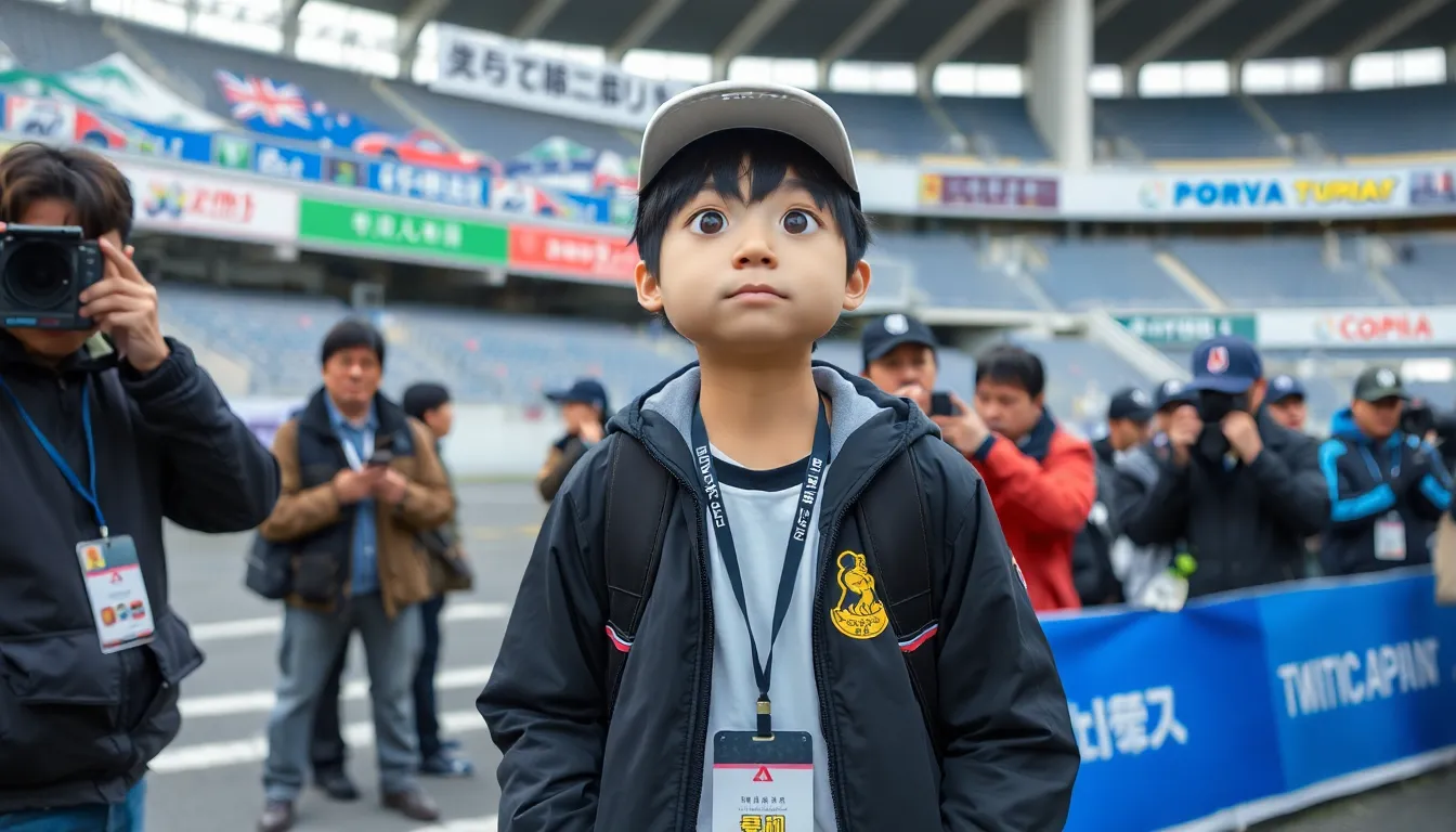 Max Verstappen stands beside his Red Bull Racing car on the Suzuka Circuit, visibly frustrated after his unexpected exit from Q2 during the qualifying session for the Japanese Grand Prix.