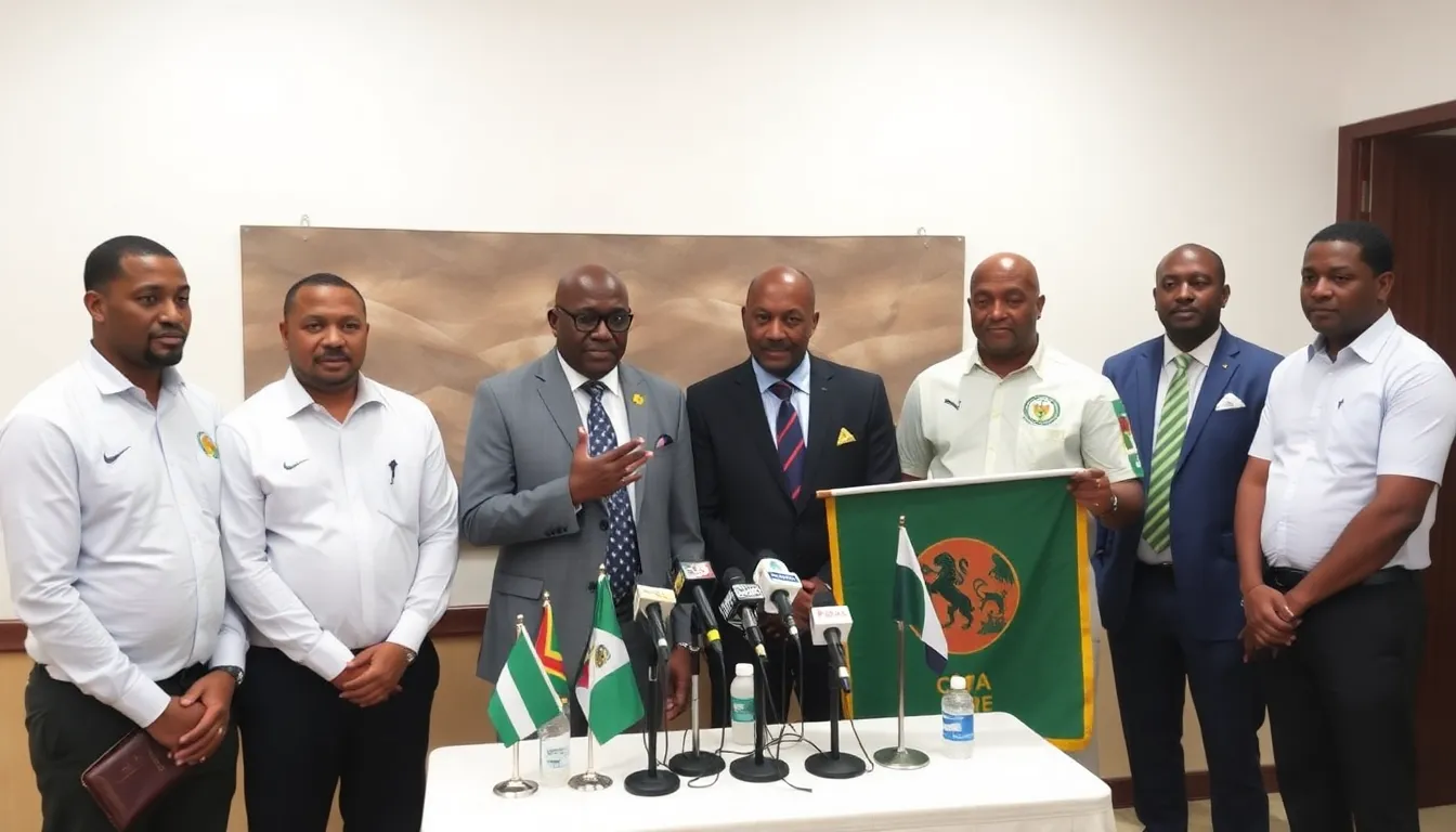CAF officials discuss the new fouryear cycle for the Africa Cup of Nations during an executive committee meeting.