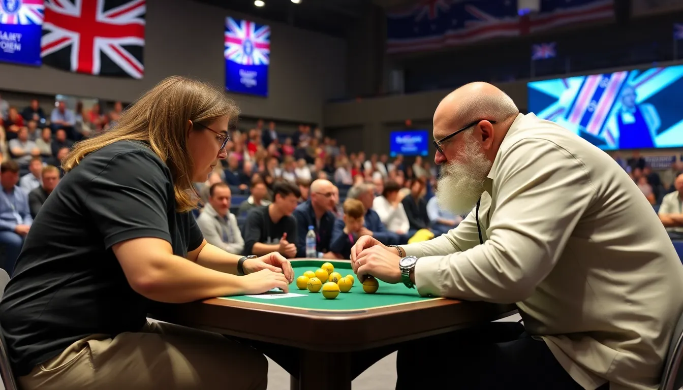 The UK Open stage set for a thrilling showdown, highlighting the prestigious nature of the tournament and its diverse participants