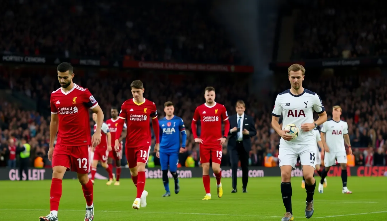 Liverpool's midfielder unleashes a powerful strike to equalize, showcasing the team's determination and skill on home turf