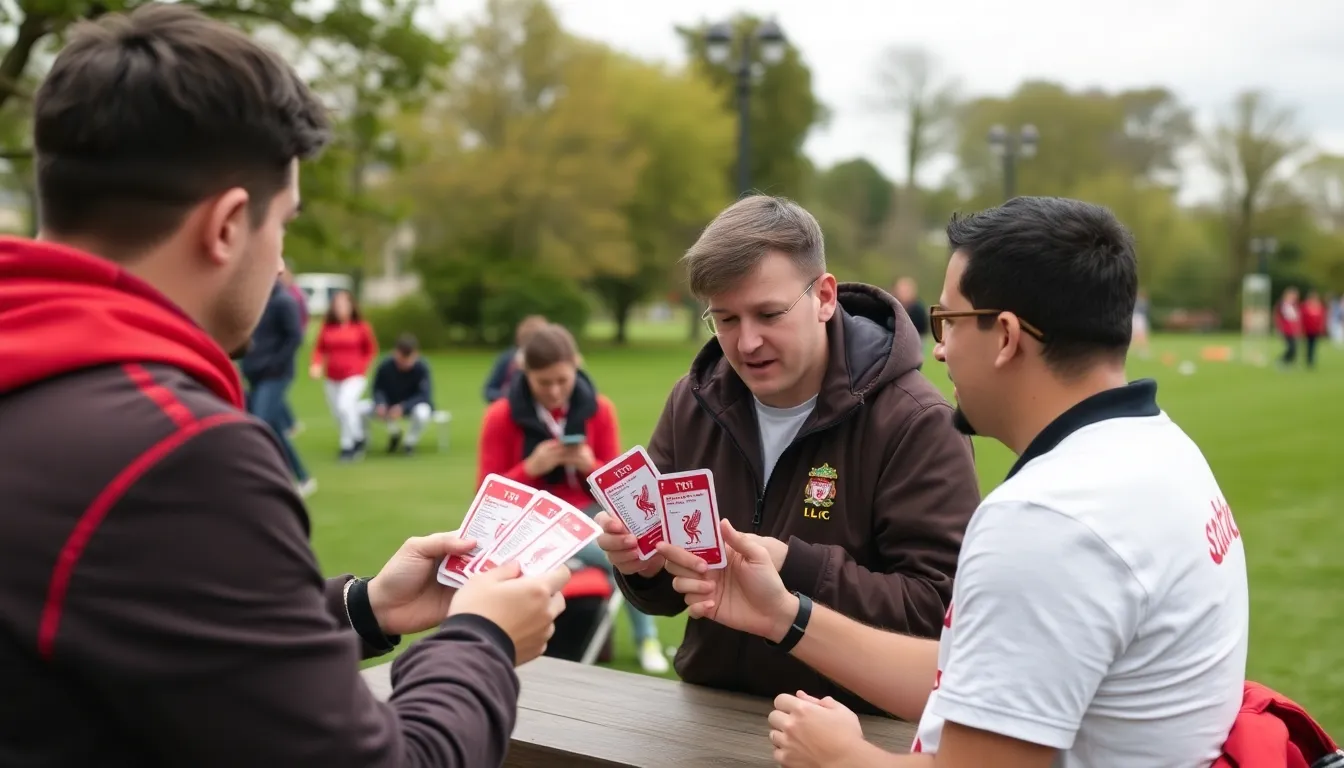 A vibrant online interface of the Liverpool FC Top Trumps game, designed to enhance fan interaction and community building through digital engagement