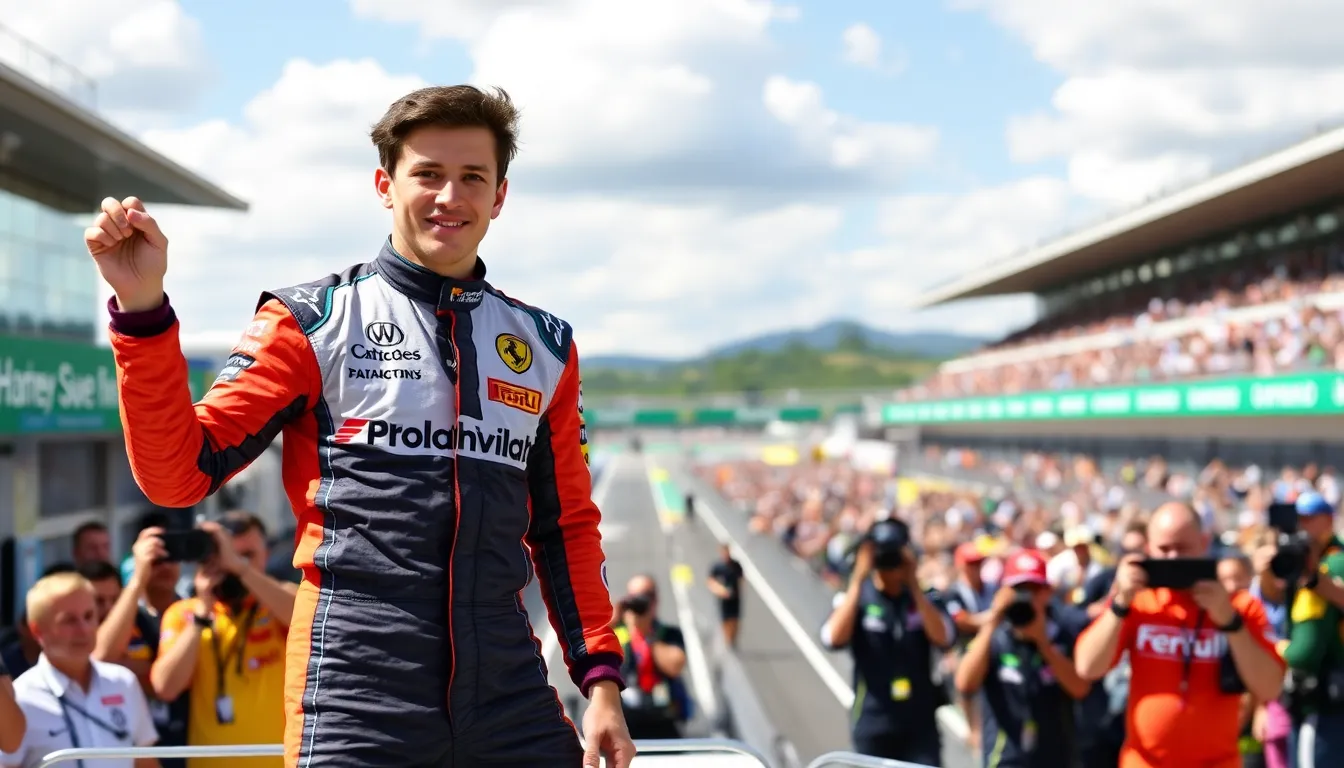 Fans gather at a recent Grand Prix, eagerly discussing McLaren's prospects as Lando Norris shares his optimistic predictions about the team's competitiveness