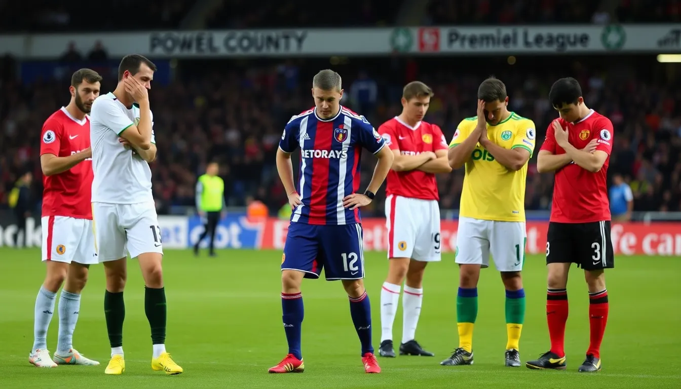 Fans of a relegated team expressing their disappointment outside the stadium, highlighting the emotional impact of losing Premier League status