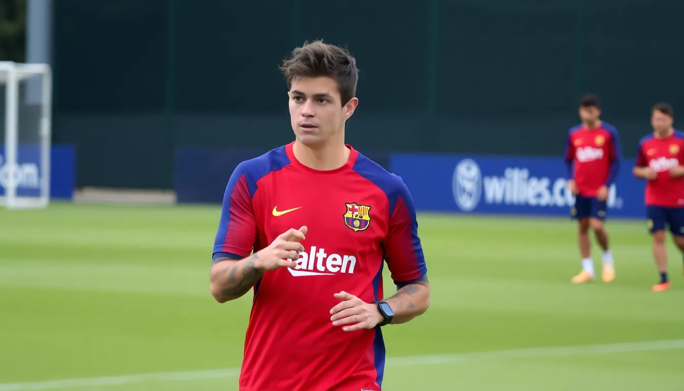 Fans show their support for Sergi Roberto at the stadium, emphasizing the strong emotional connection between the player and the club's community