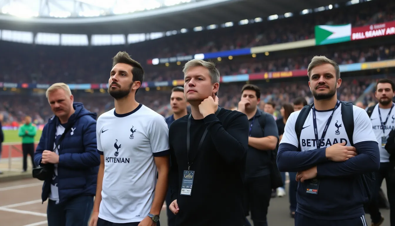 Tottenham Hotspur fans express their frustration as they watch their team suffer a 21 defeat to Crystal Palace during a tense home match at the Tottenham Hotspur Stadium.