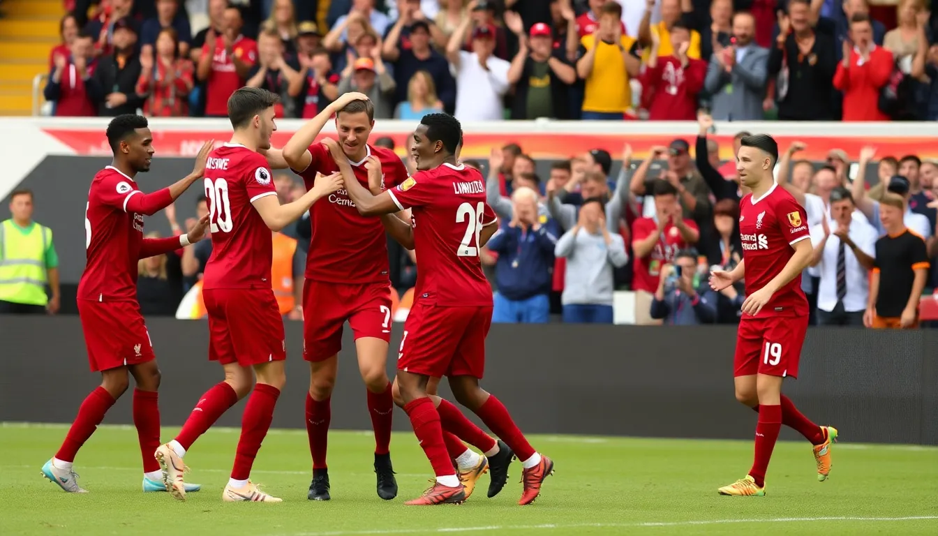 Mohamed Salah making a dynamic run with the ball, emphasizing his crucial role in Liverpool's offensive strategy and goalscoring opportunities