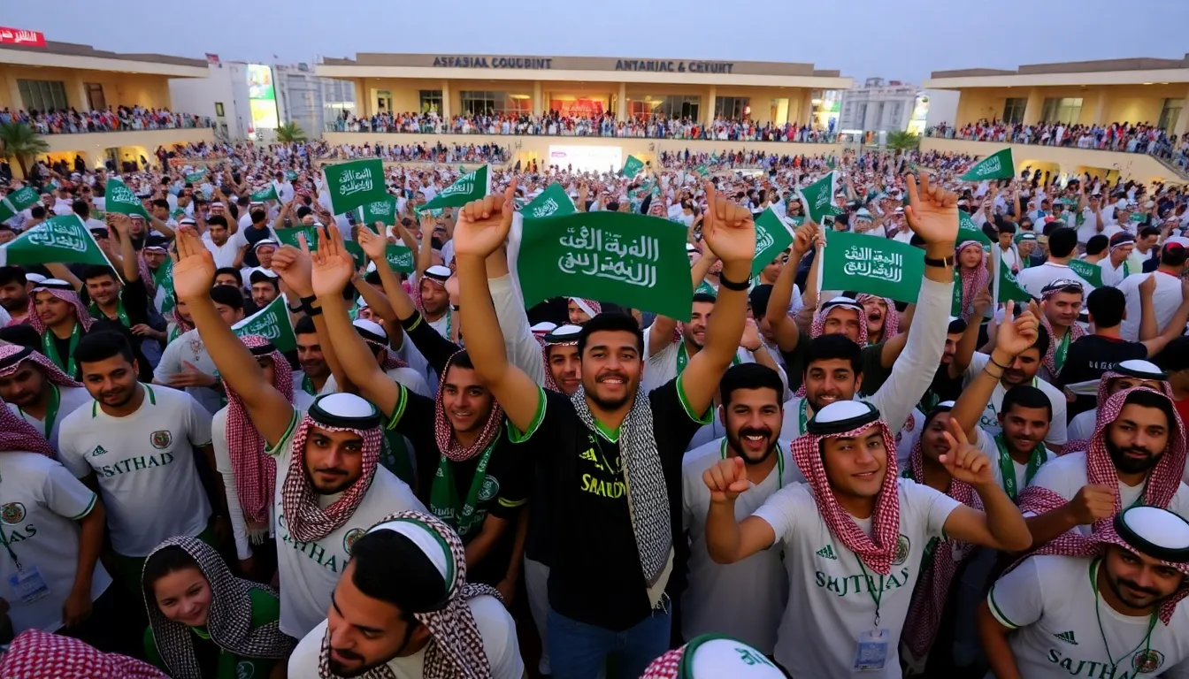 Fans gather at a stadium, eagerly discussing the implications of the postponed LebanonYemen match for the Asian Cup 2027 qualification.