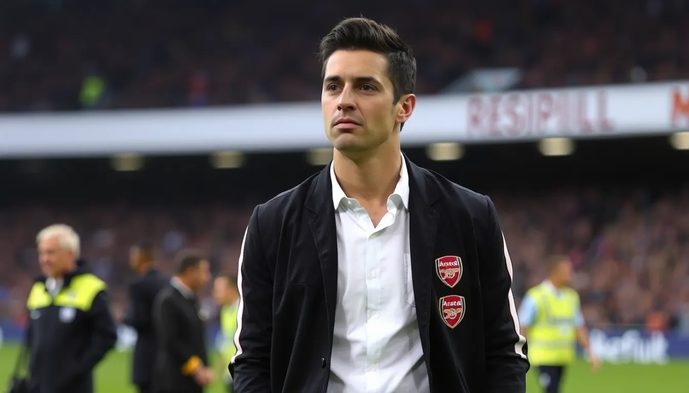 Arsenal players gather on the pitch, visibly frustrated after failing to convert several goalscoring chances against their rivals