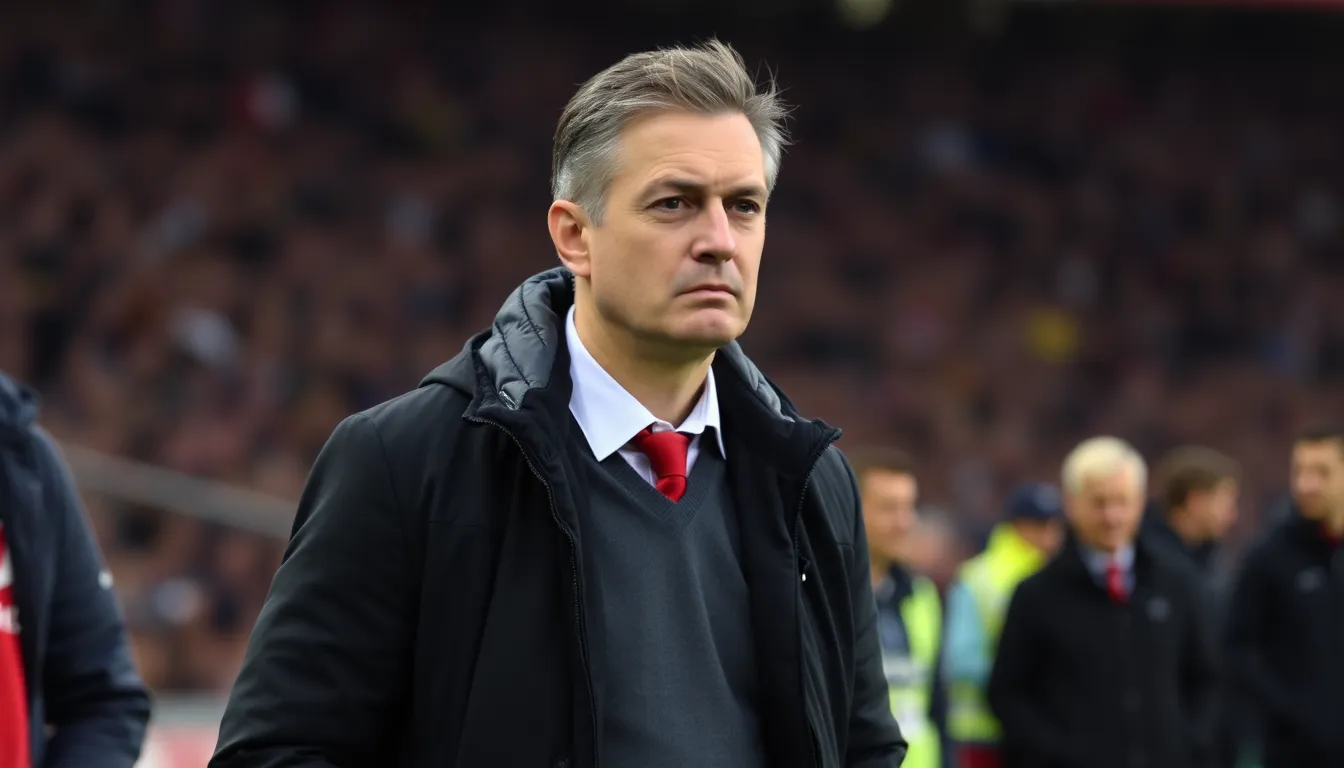 アルテタ監督が試合中に選手たちに指示を出している瞬間