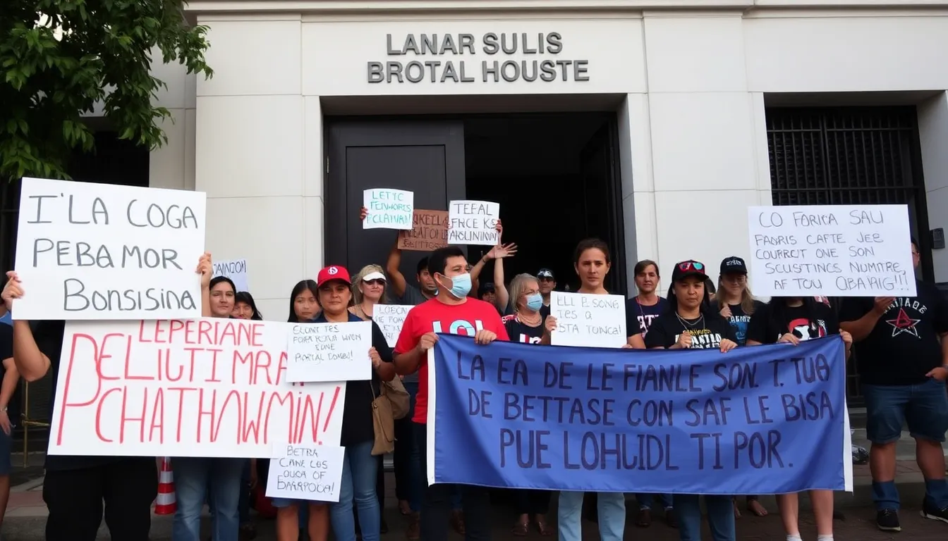 Fans of Botafogo gathering outside the stadium, expressing their concerns and hopes for the club's management changes following the court ruling