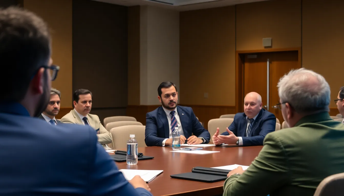 Representatives from various football clubs and governing bodies collaborating with the Association of International Footballers to discuss fair player welfare and support initiatives