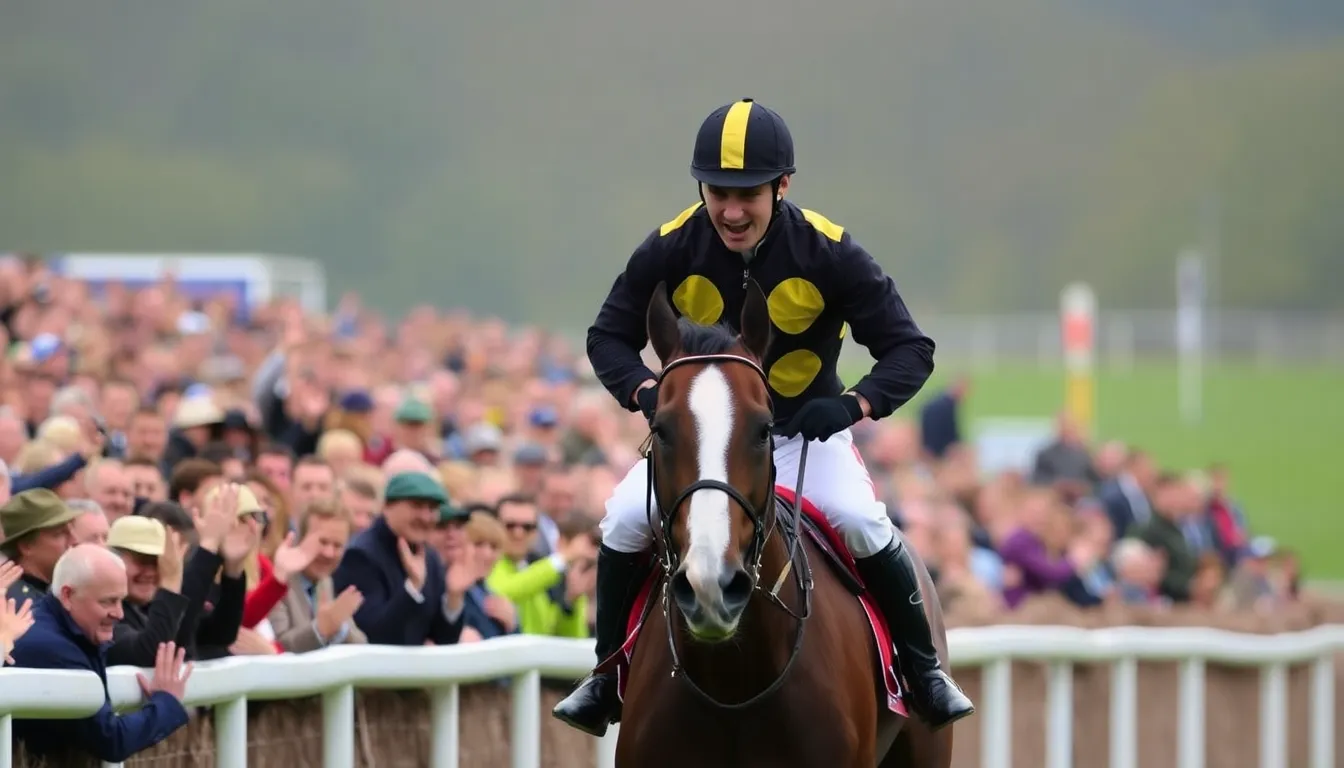 The bustling Plumpton Racecourse on race day highlights the economic impact of the Sussex Champion Hurdle, with local businesses thriving from the influx of visitors