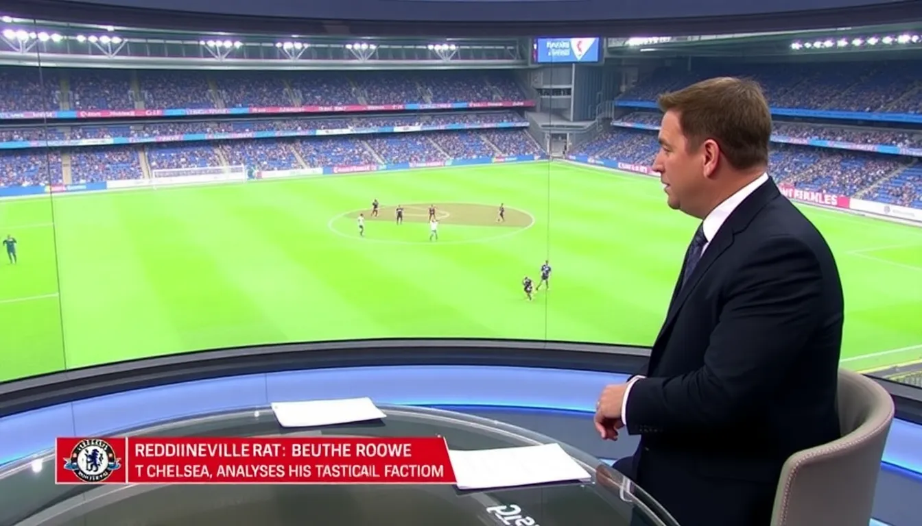 Gary Neville and Paul Merson discuss the future of Eddie Howe as Newcastle United's manager, with Merson advocating for Howe's potential appointment at Chelsea during a televised sports analysis segment.