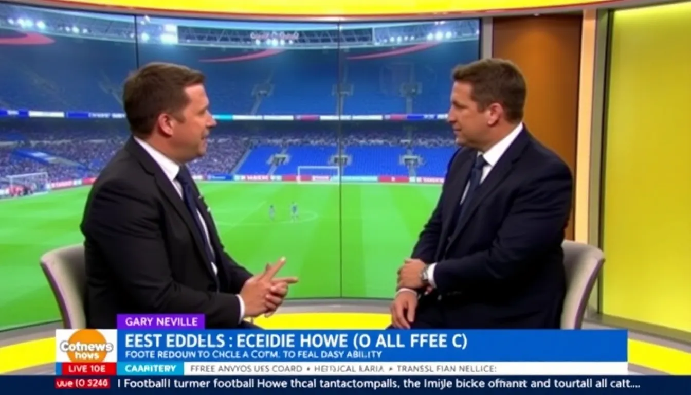 Gary Neville expressing his support for Eddie Howe, emphasizing the importance of stability in football management