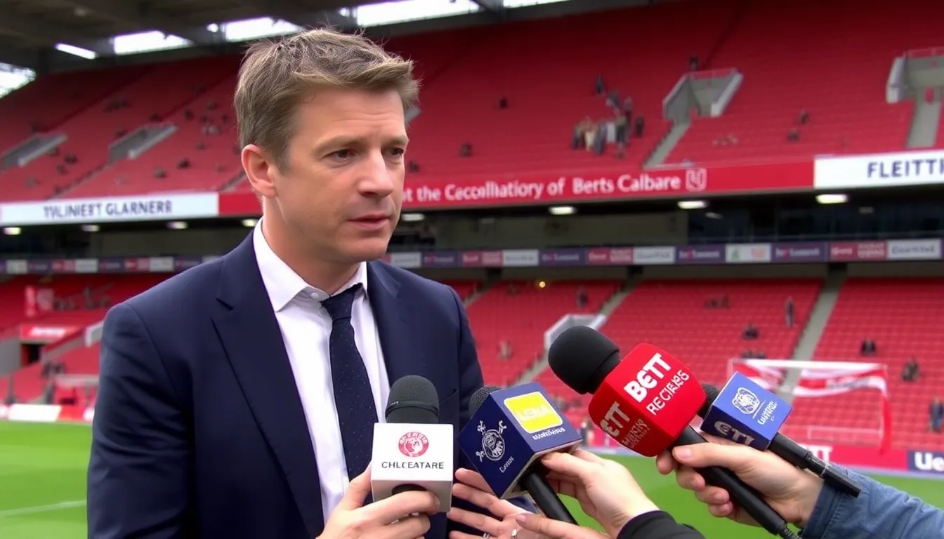 Oliver Glasner speaks to reporters about the implications of a controversial own goal scored by Crystal Palace during a match against Manchester United.