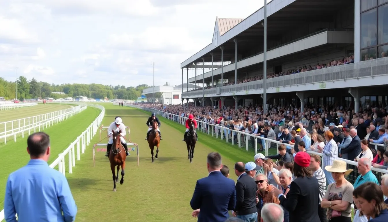 Jockeys in colorful silks prepare for the races, showcasing a blend of seasoned talent and promising newcomers at Chepstow