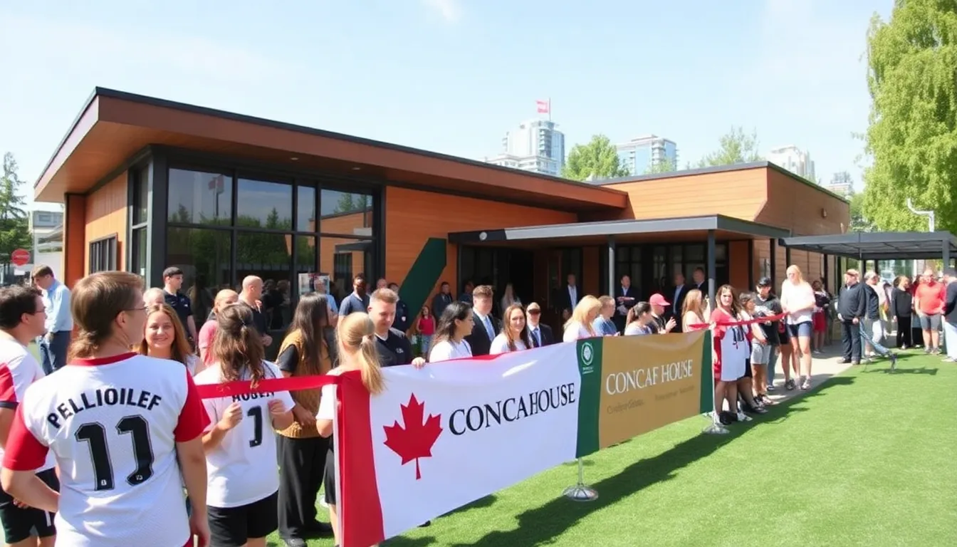 Representatives from national federations and local community leaders collaborating to foster unity within the North American soccer community during the inaugural Concacaf House