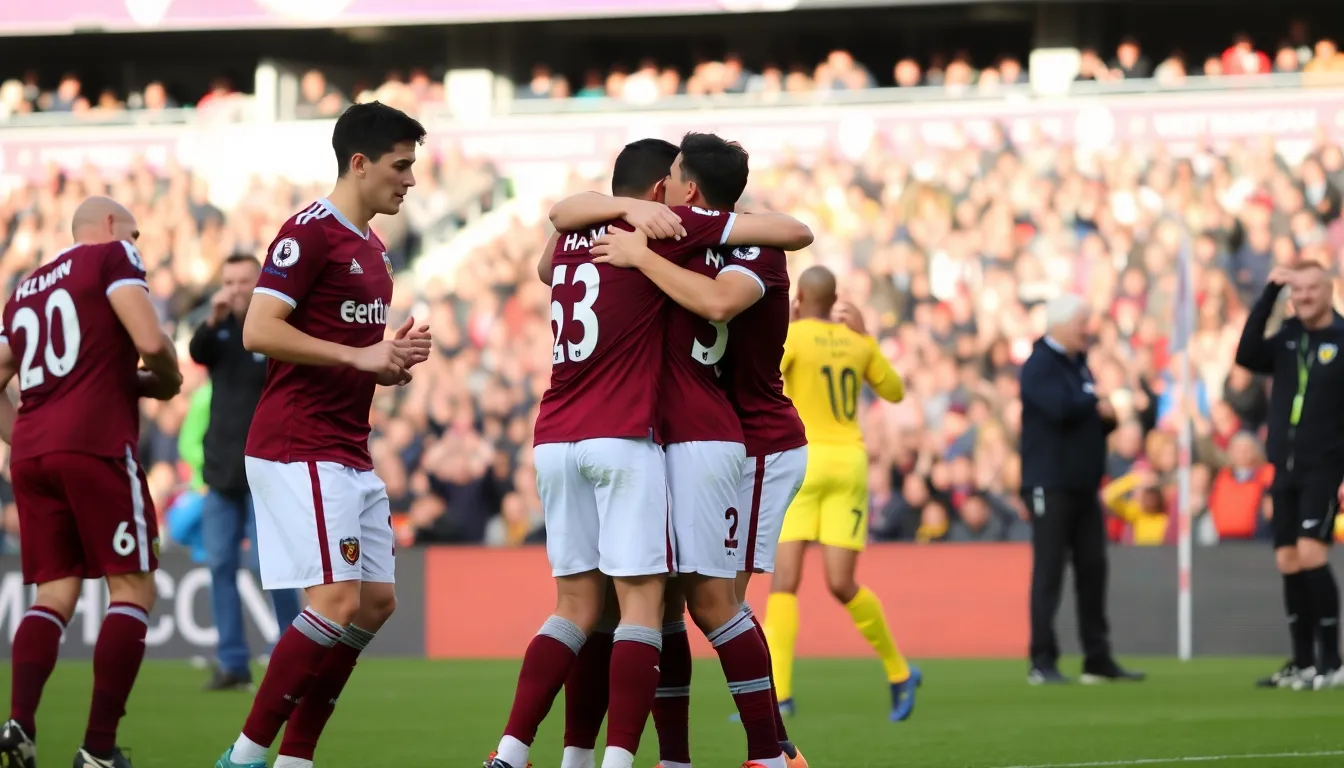 Michail Antonio showcasing his skills as he powers through the Wolves defense in a crucial Premier League match