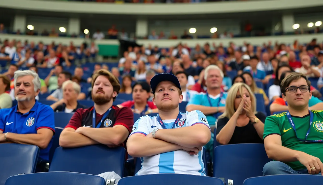 A group of supporters sharing their experiences on social media, highlighting discrepancies between ticket promises and actual seating locations