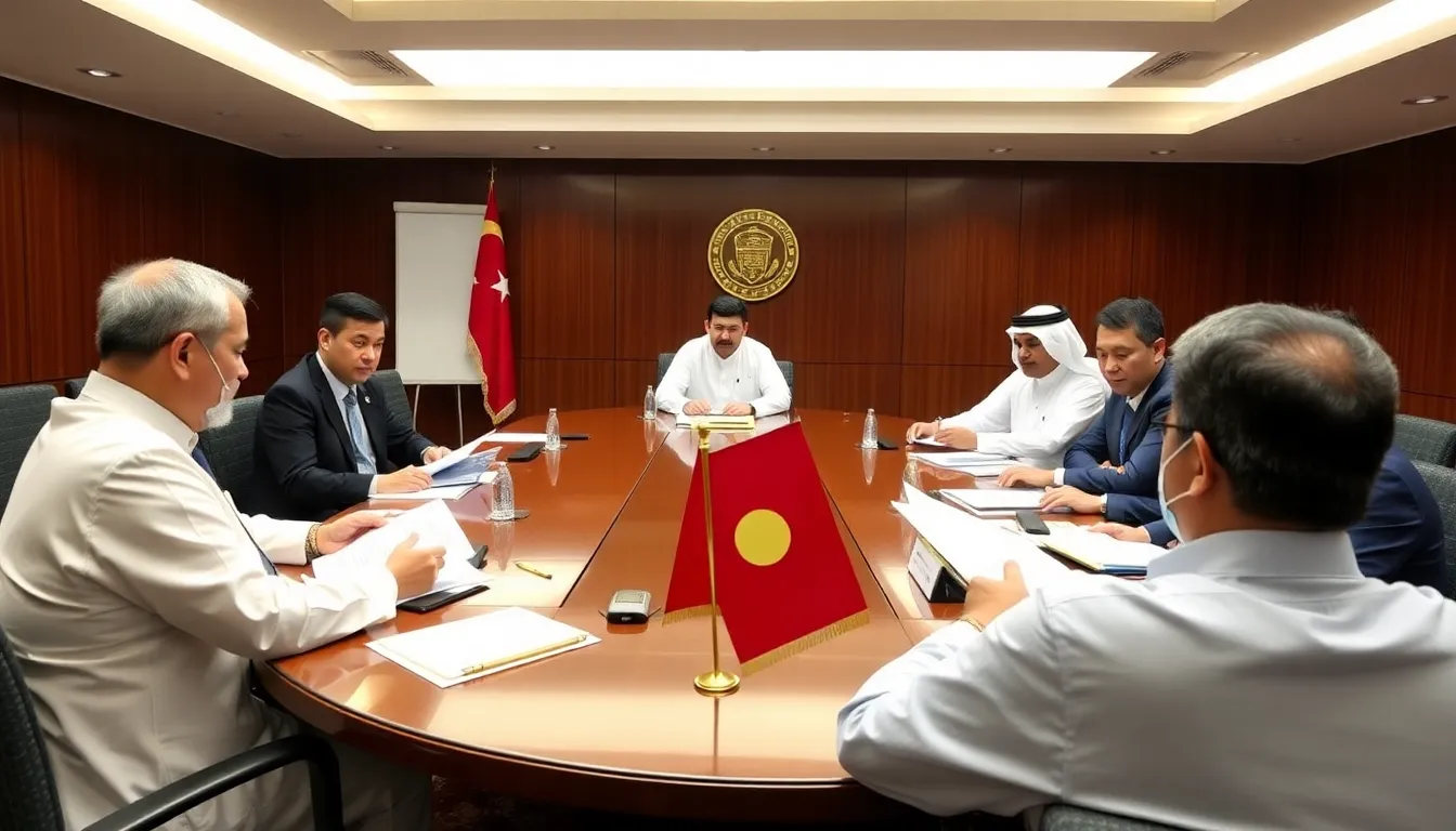 A group of AFC officials and stakeholders gather at a conference table, discussing financial reports and future budget plans for the organization.